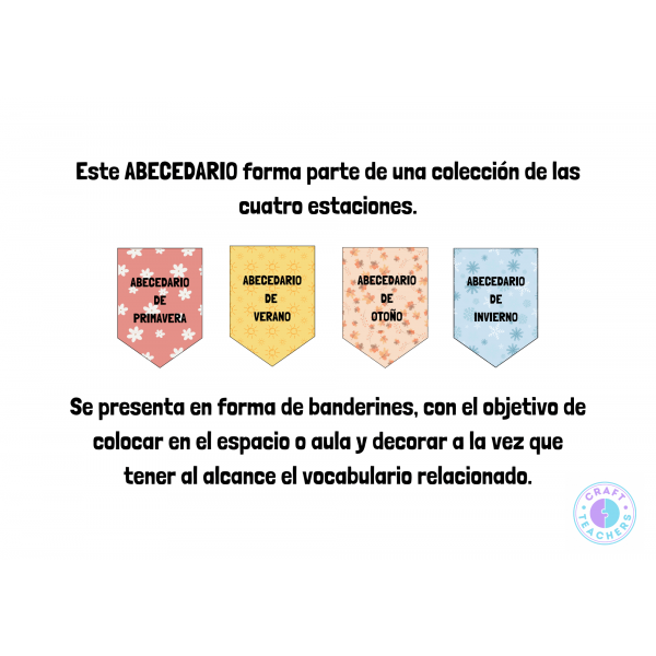 Abecedario verano banderines