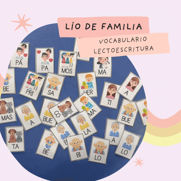 Baraja de sílabas "La familia"