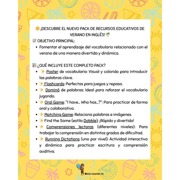 SUMMER VOCABULARY BUNDLE
