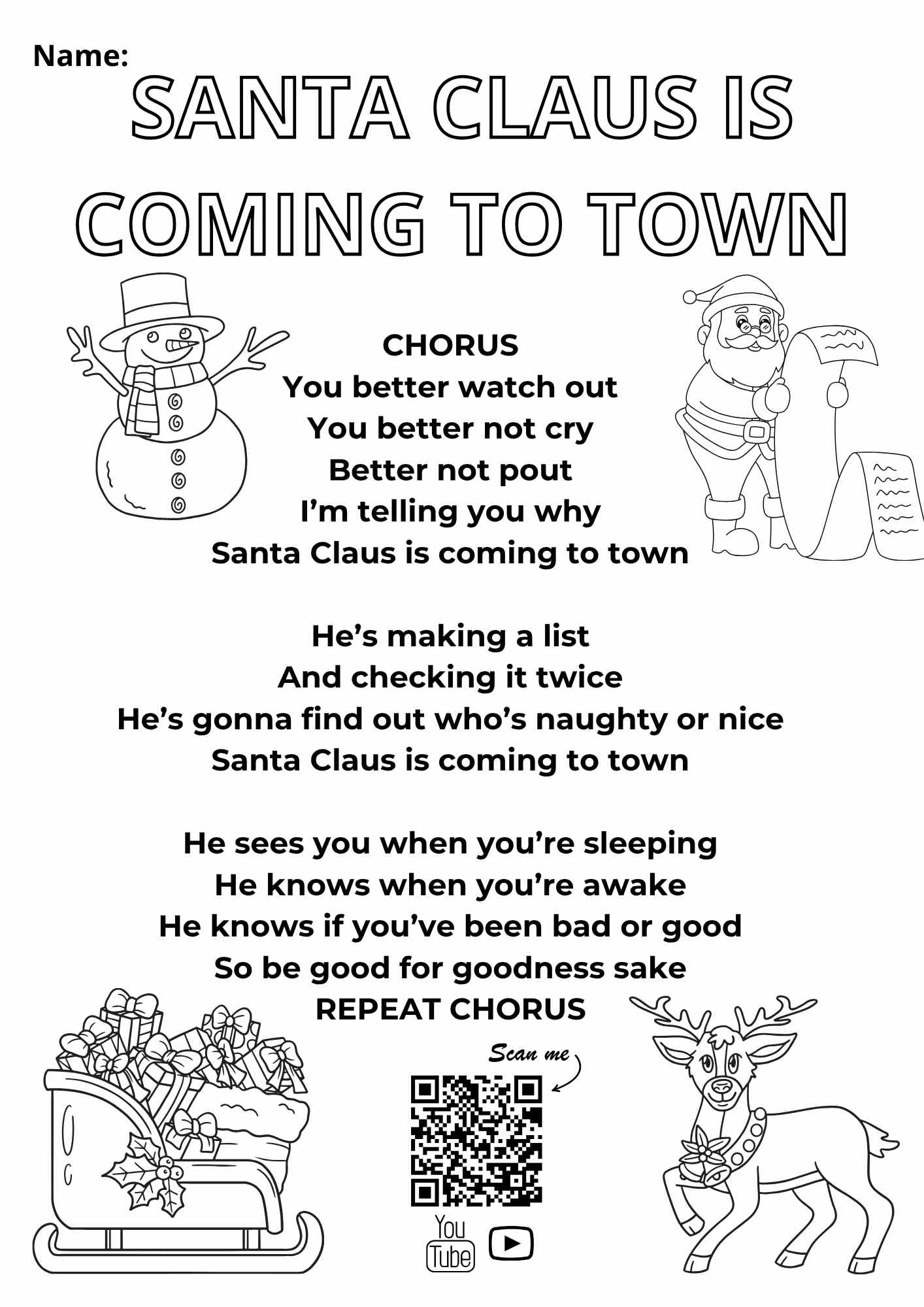 Christmas Carol: Santa Claus is coming to town