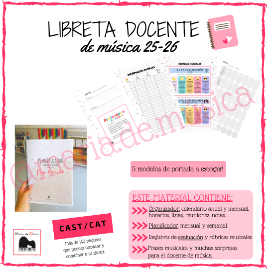 Libreta docente música CAST 25-26