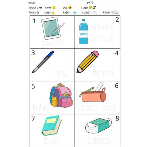 SCHOOL SUPPLIES ACTIVITY