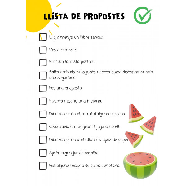 QUADERN AMB PROPOSTES PER A L'ESTIU