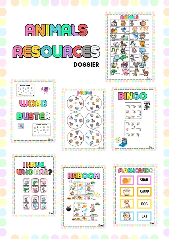 DOSSIER ANIMALES EN INGLÉS (JUEGOS)