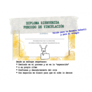Diploma de bienvenida periodo de adaptación