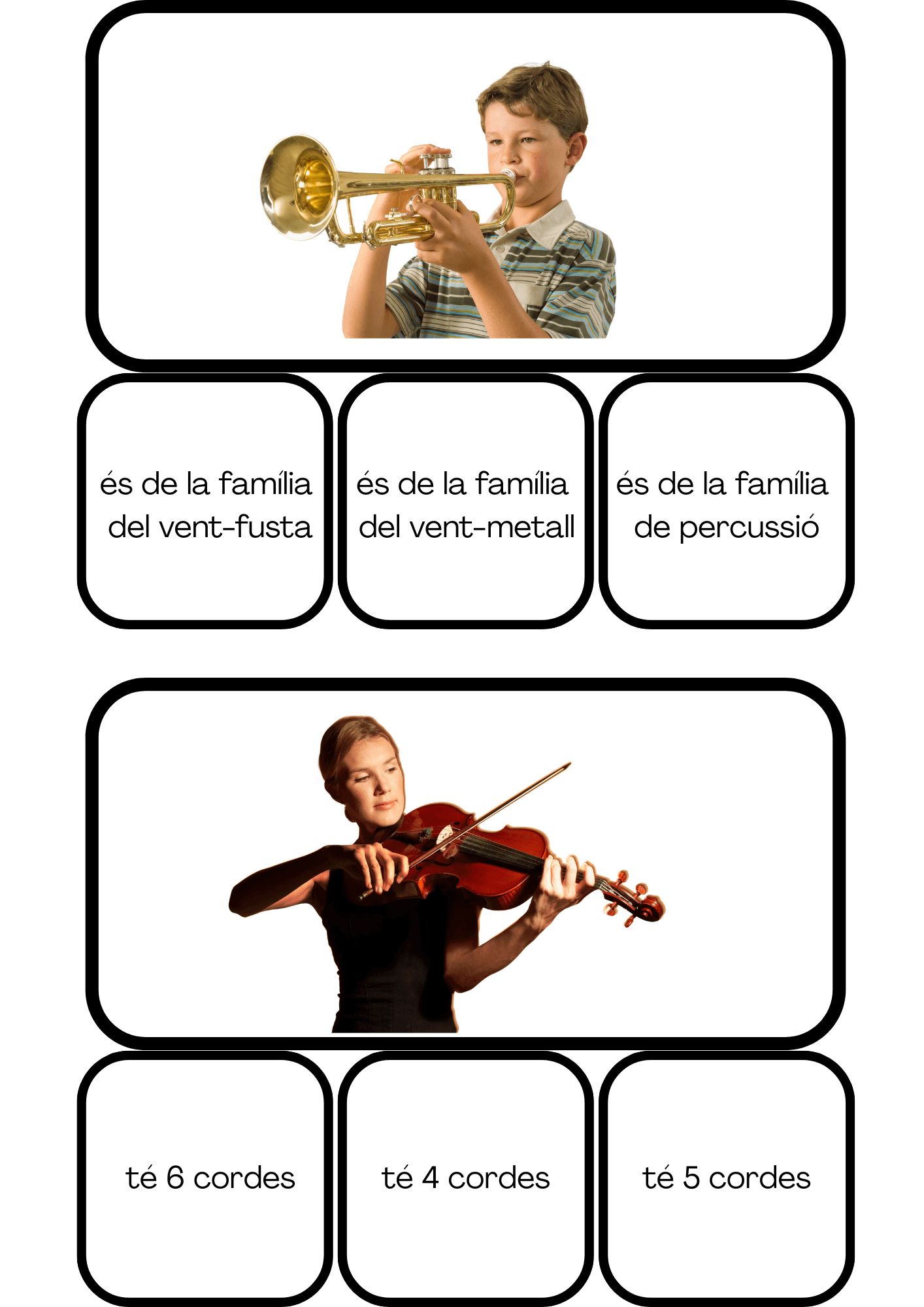 Instruments: troba l'opció correcta