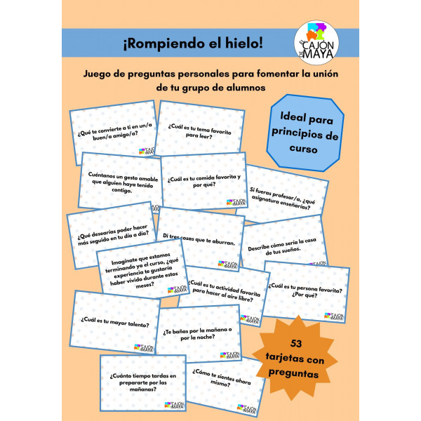 ¡Rompiendo el hielo! Juego de preguntas personales
