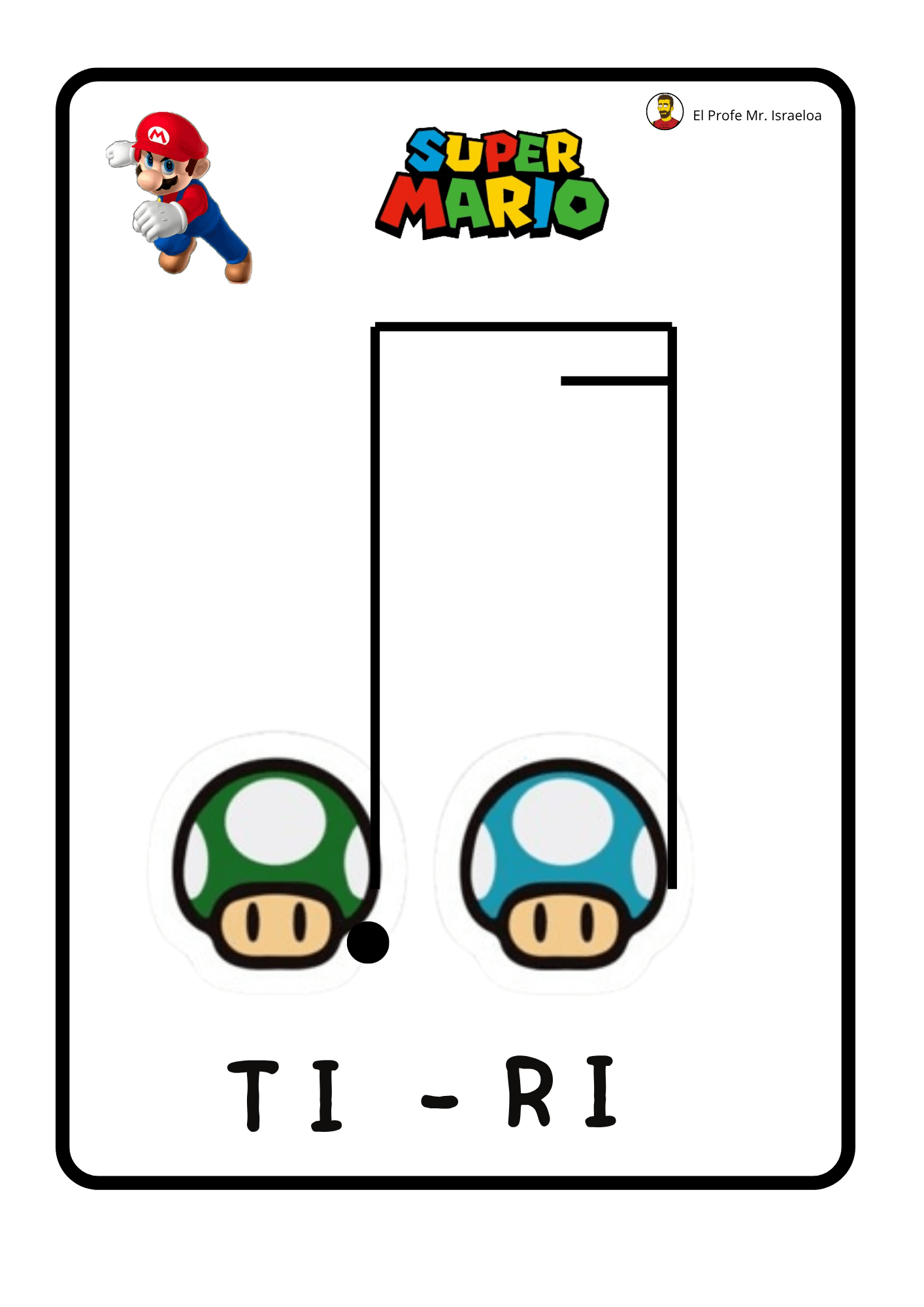 Tarjetas solfeo Super Mario