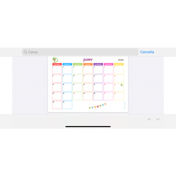 Calendari mensual curs 25/26