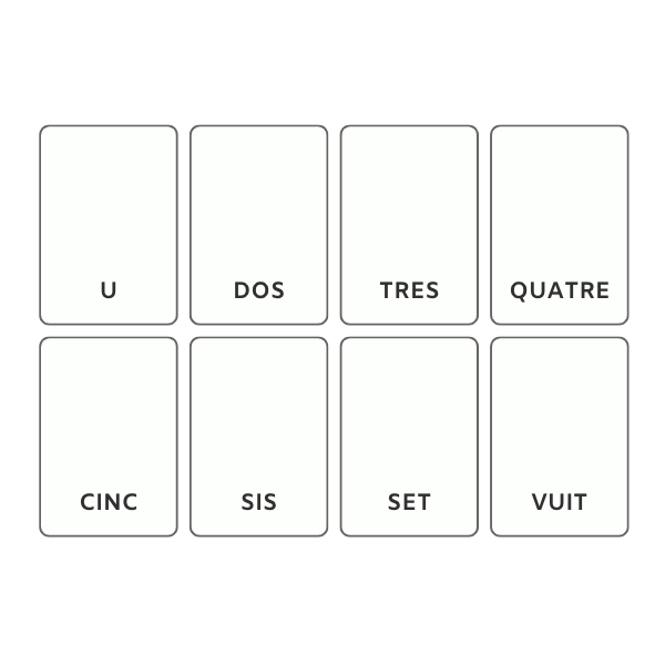 Escriptura números 1-30