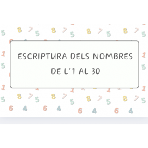 Escriptura números 1-30