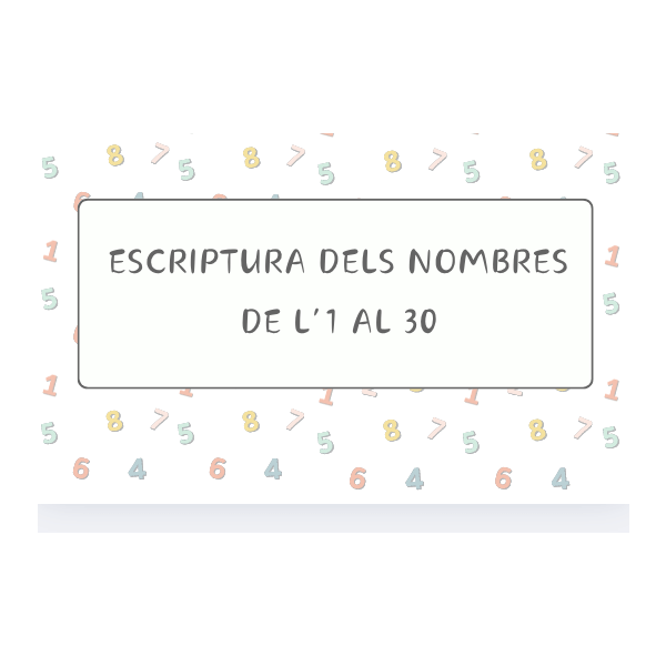 Escriptura números 1-30