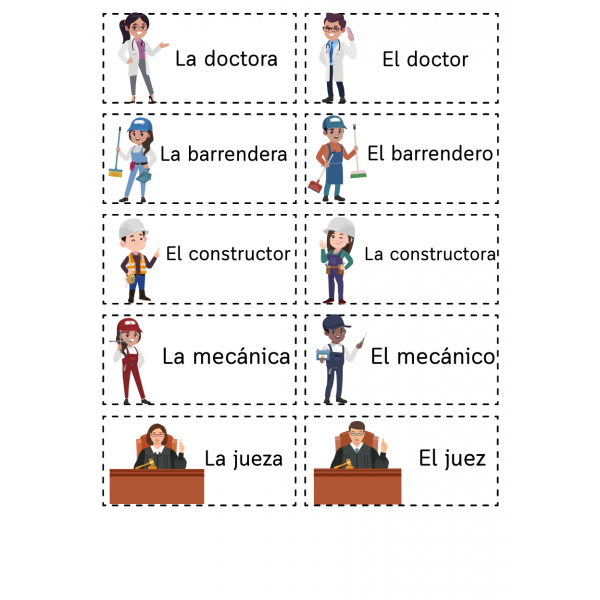 Vocabulario de las profesiones