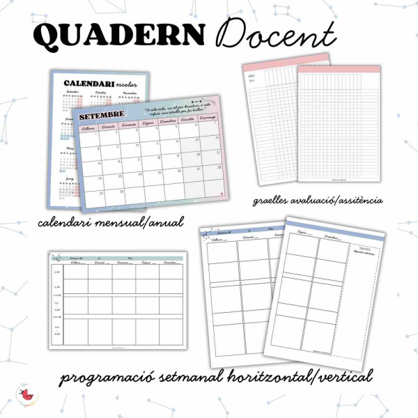 Quadern docent 25-26_Constel·lacions +Calendari mensual GRATIS