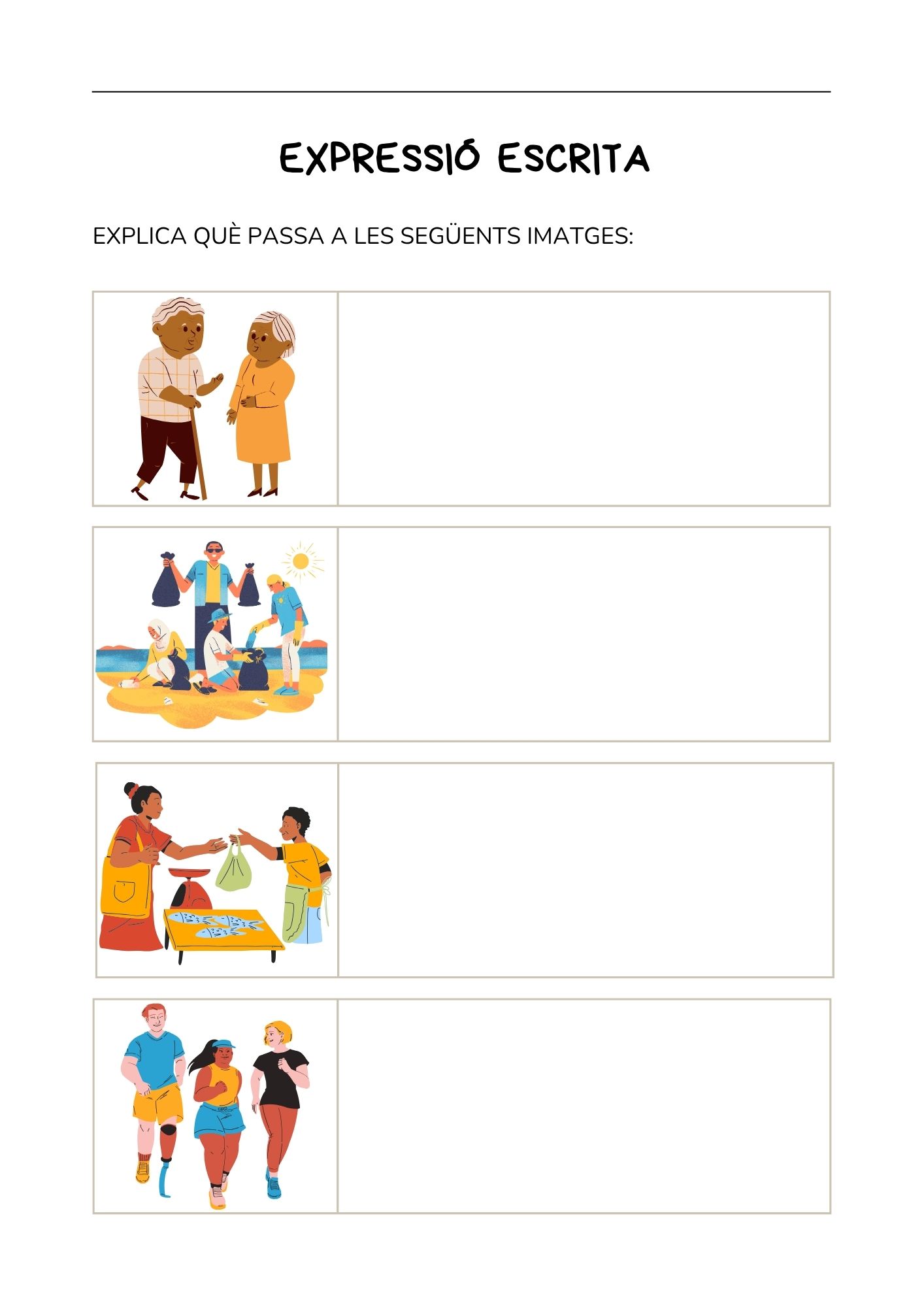 EXPRESSIÓ ESCRITA confegir frases i introducció a la narració