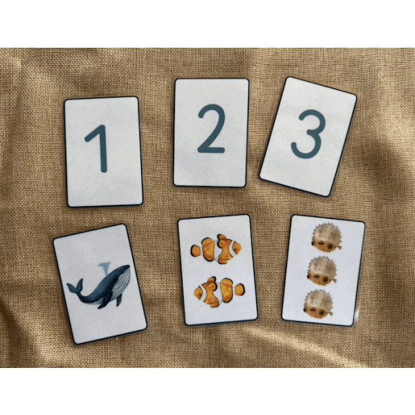 Tarjetas Conteo - Animales Marinos