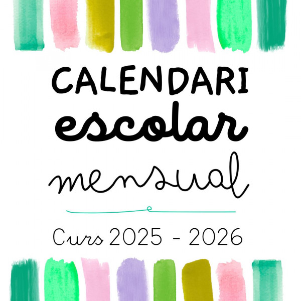 Calendari escolar mensual 2025 - 2026