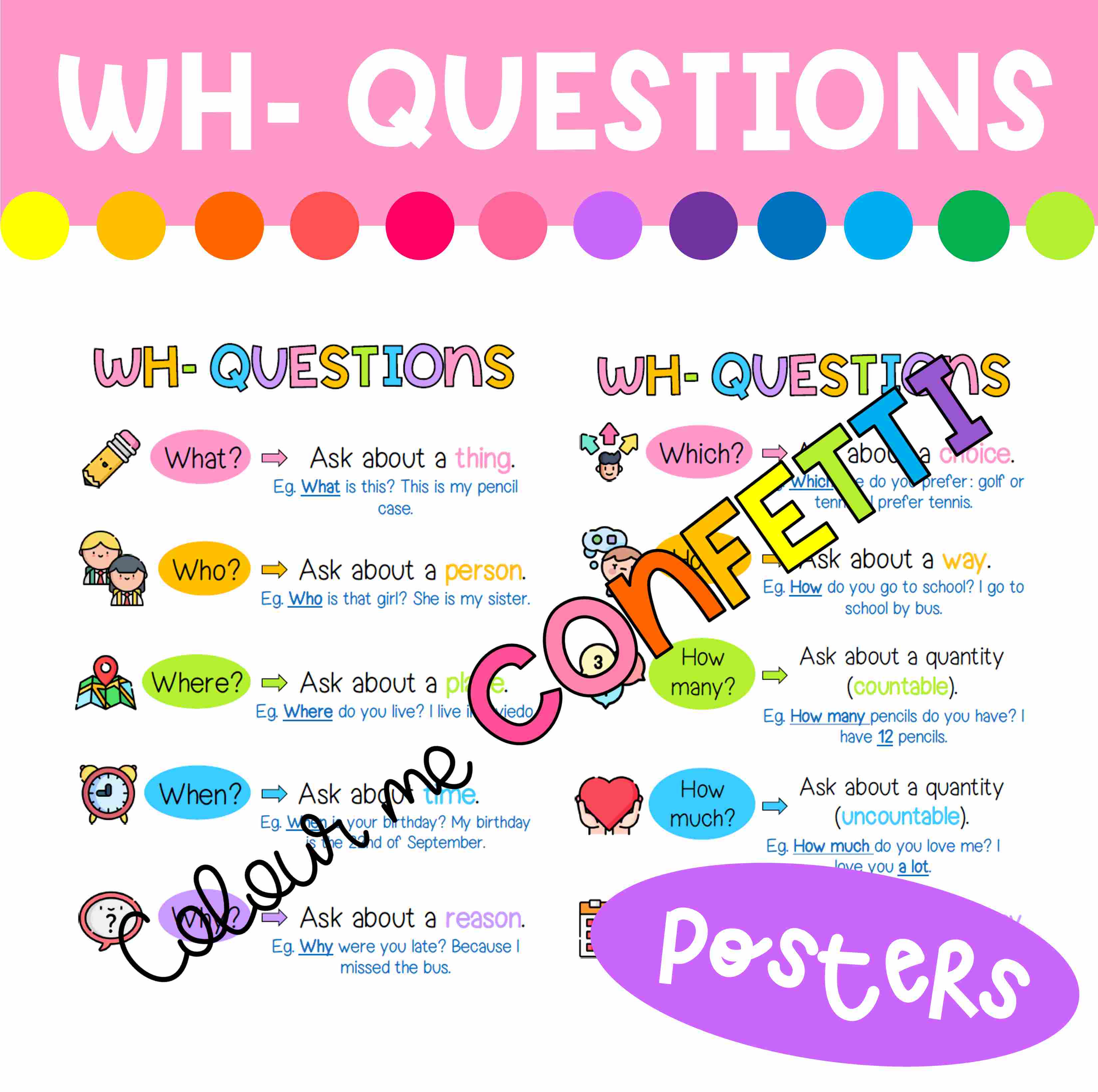 Wh- questions - Posters