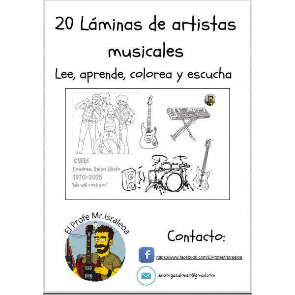 Láminas coloreables de audiciones