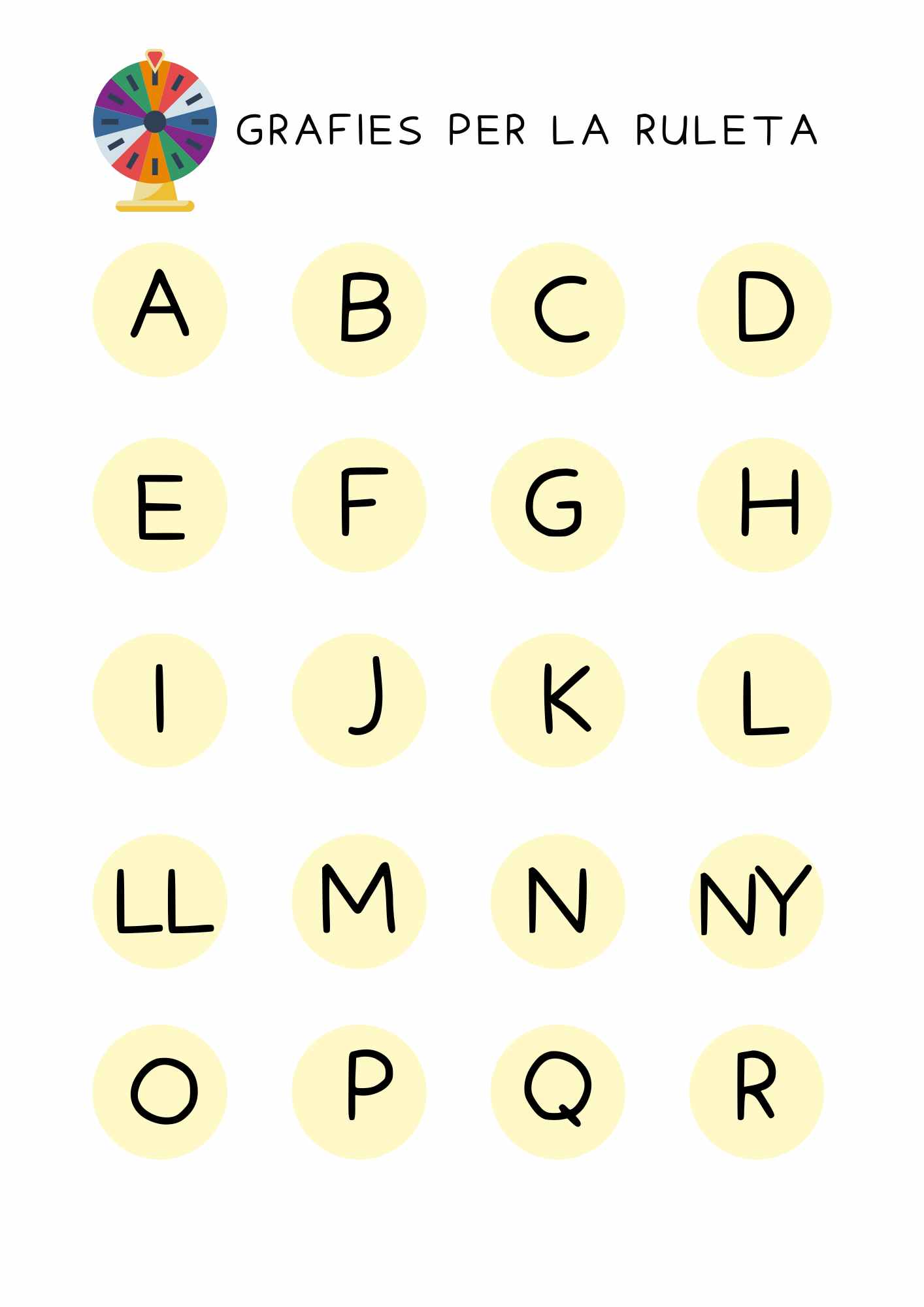 Grafia ruleta. ( lecto + consciència fonològica)