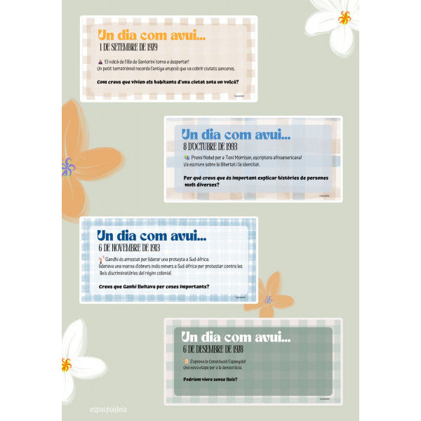 Targetes efemèrides primer trimestre