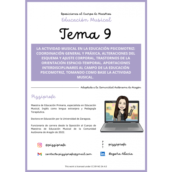 Tema 9 - Oposición al Cuerpo de Maestros de Educación Musical - Aragón Autora: pizziprofe
