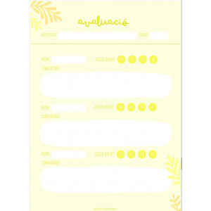 Quadern docent atemporal! Color groc