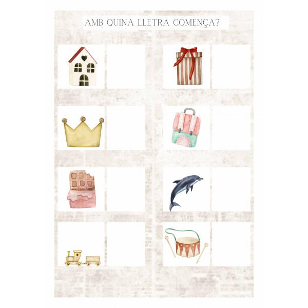 Amb quina lletra comença? Consciència fonològica: so inicial.