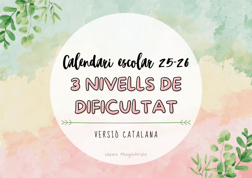 CALENDARI ESCOLAR 25-26 CATALÀ