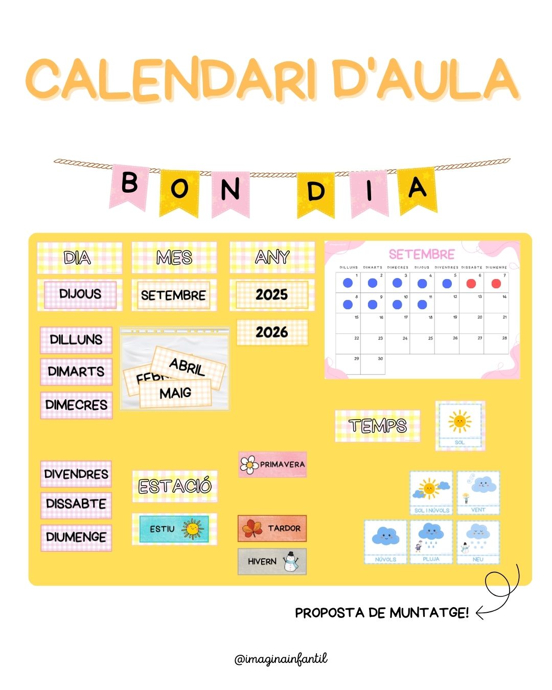Calendari d'aula - Infantil