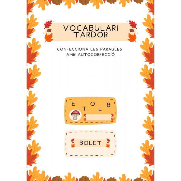 CONFECCIONAR PARAULES TARDOR