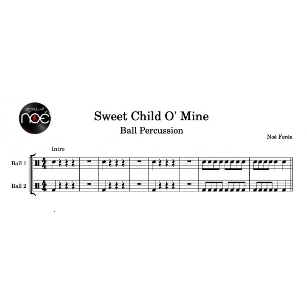 Ball Percussion Sheet Music - Sweet Child O' Mine