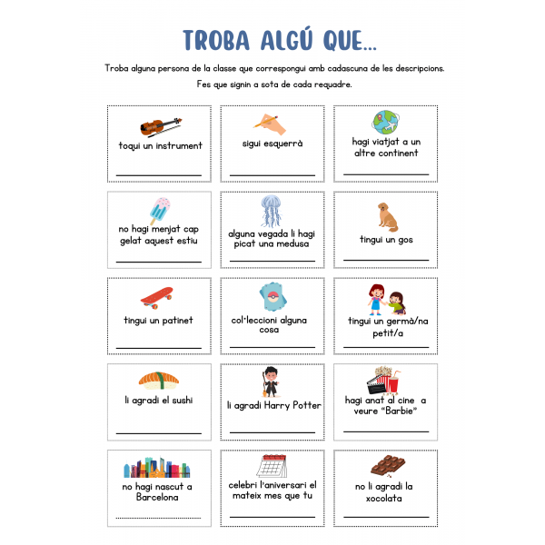 TROBA ALGÚ QUE...