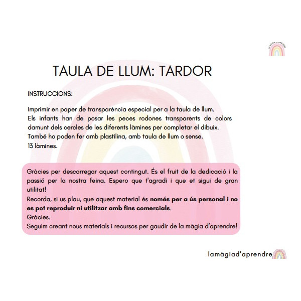 Taula de llum: tardor