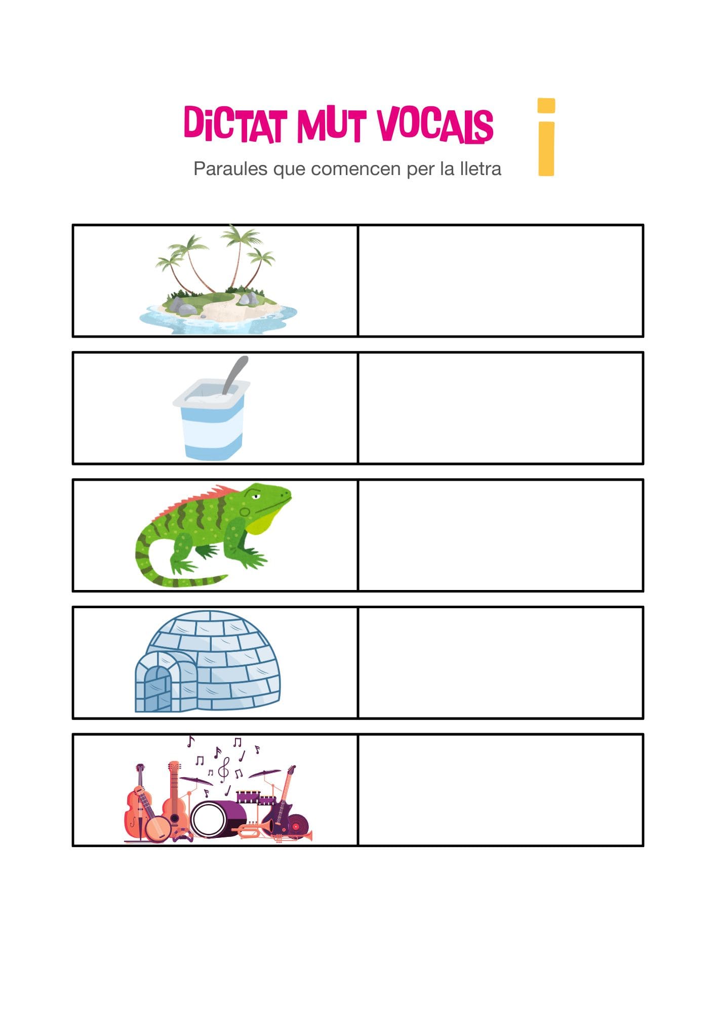 Fitxa dictat mut. Vocal I