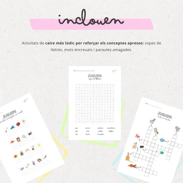 QUADERNET DE TRAÇ: LLETRA SEMI-IMPREMTA