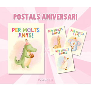 Postals aniversari en català