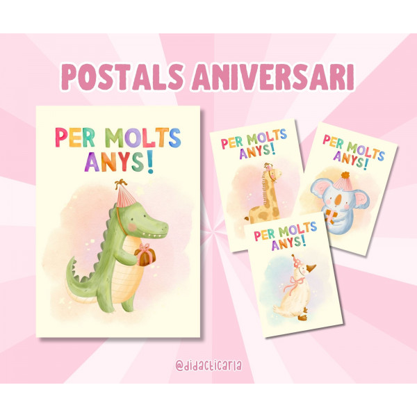 Postals aniversari en català