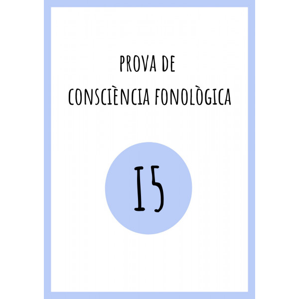 AVALUACIÓ CONSCIÈNCIA FONOLÒGICA I5