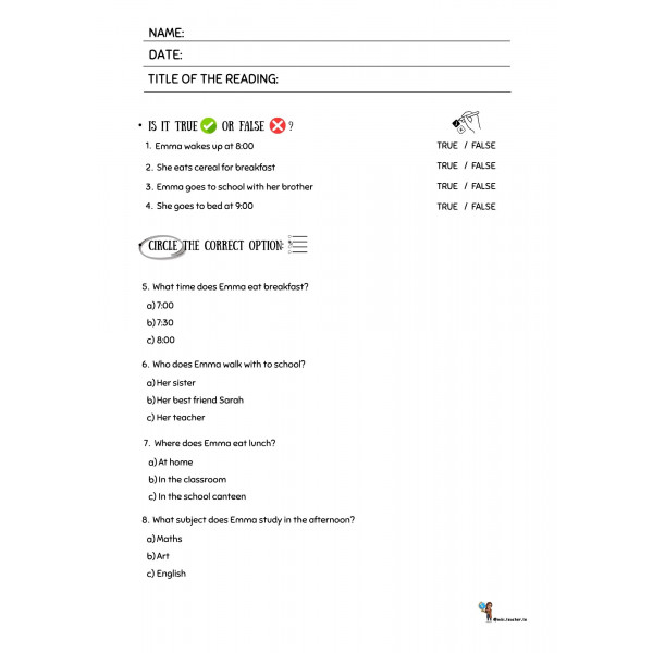 Reading comprehension dossier