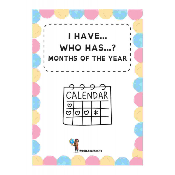 Months of the year: I have...who has...?