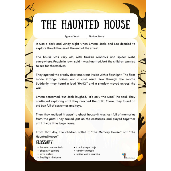 Halloween: Reading comprehensions (1º a 6º)