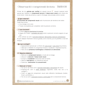 TARDOR - Observació i comprensió lectora