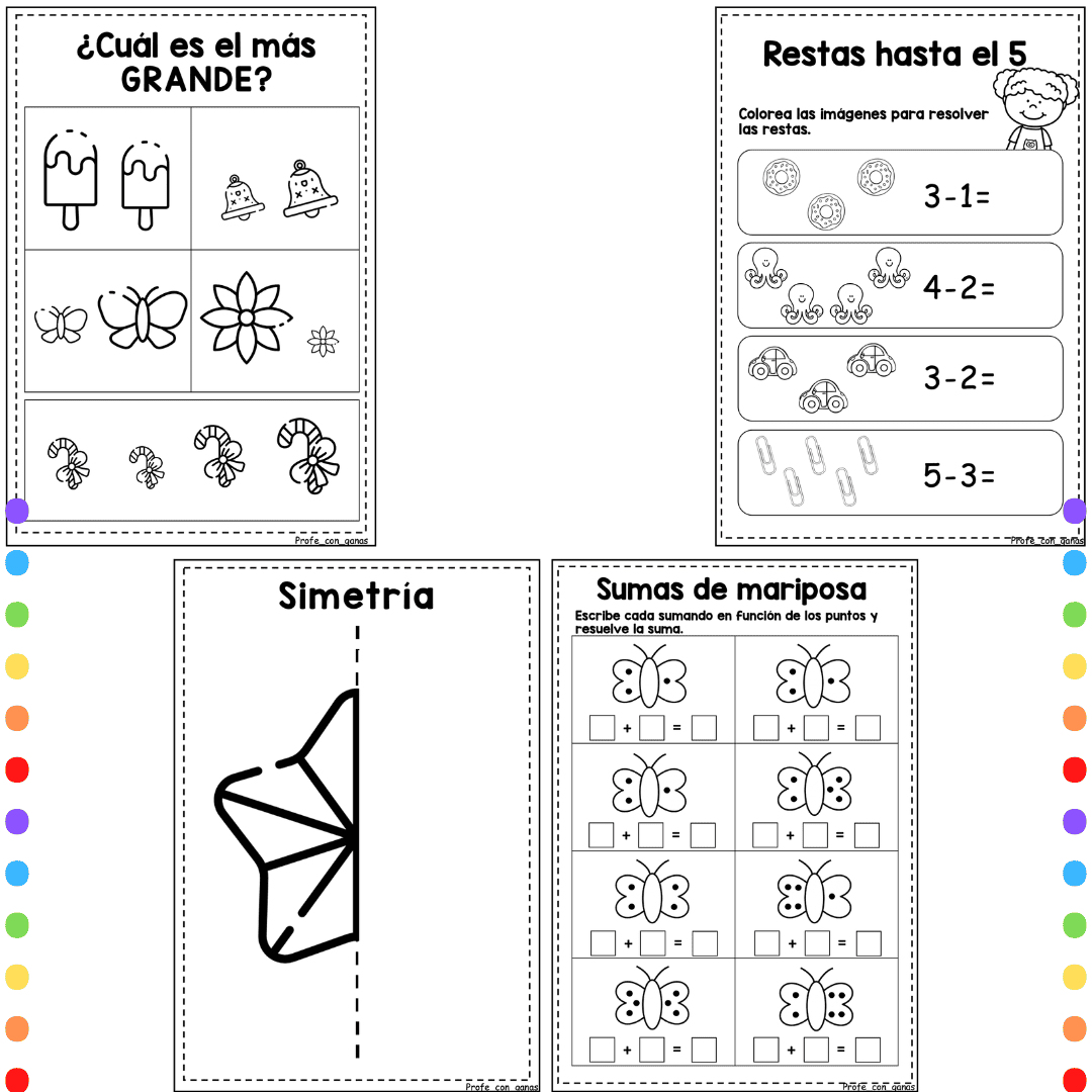 Profes Papel Tijera Librito de matemáticas - Ciclo Inicial