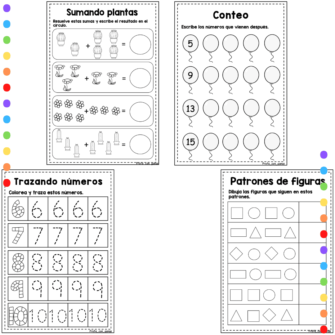 Profes Papel Tijera Librito de matemáticas - Ciclo Inicial
