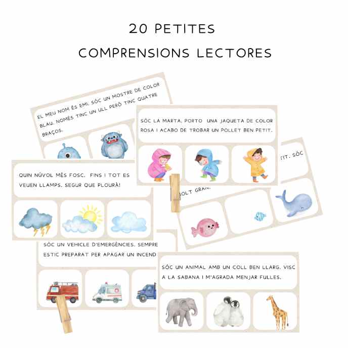 Comprensions lectores cicle incial lletra de pal