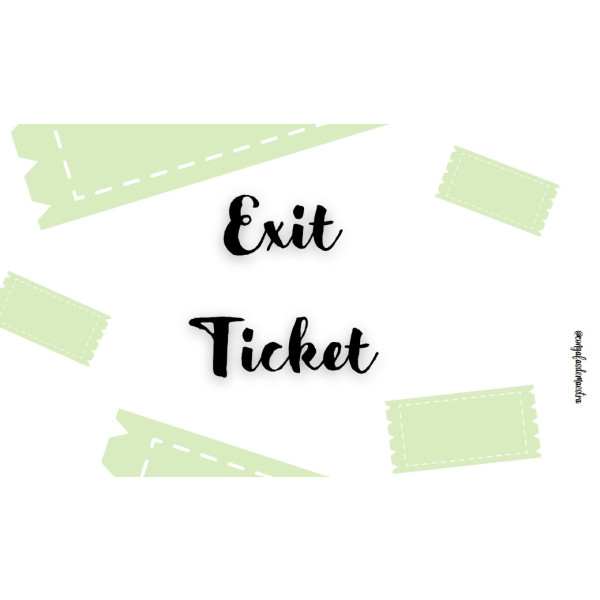 Exit ticket