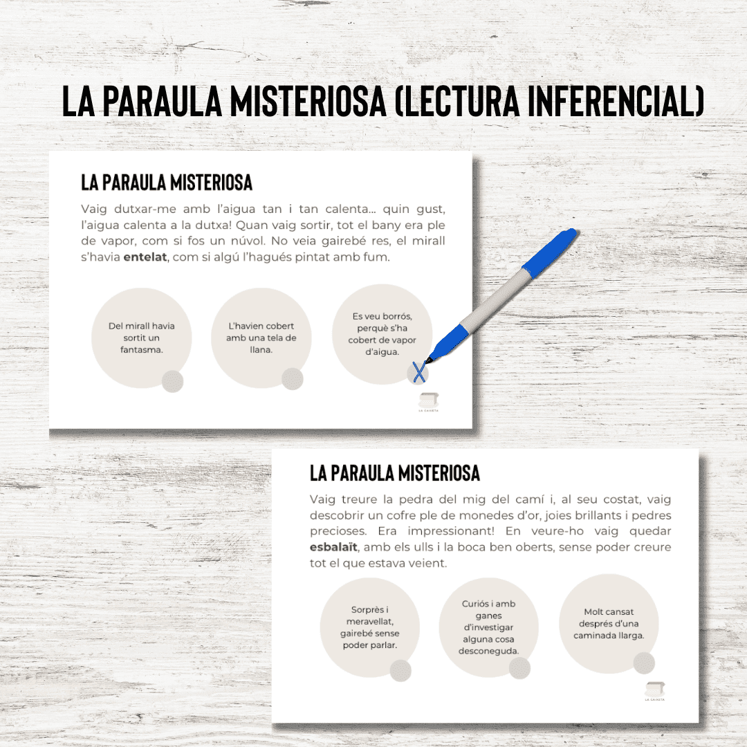 La paraula misteriosa (Comprensió lectora-Lectura inferencial)