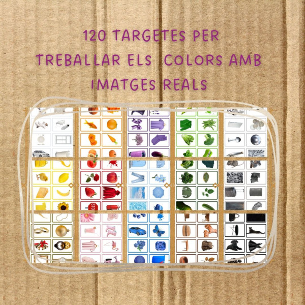 TARGETAS DE COLORES CON IMAGENES REALES/TARGETES DE COLORS AMB IMATGES REALS