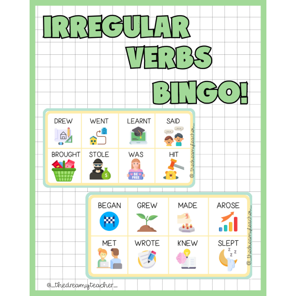 Irregular verbs BINGO